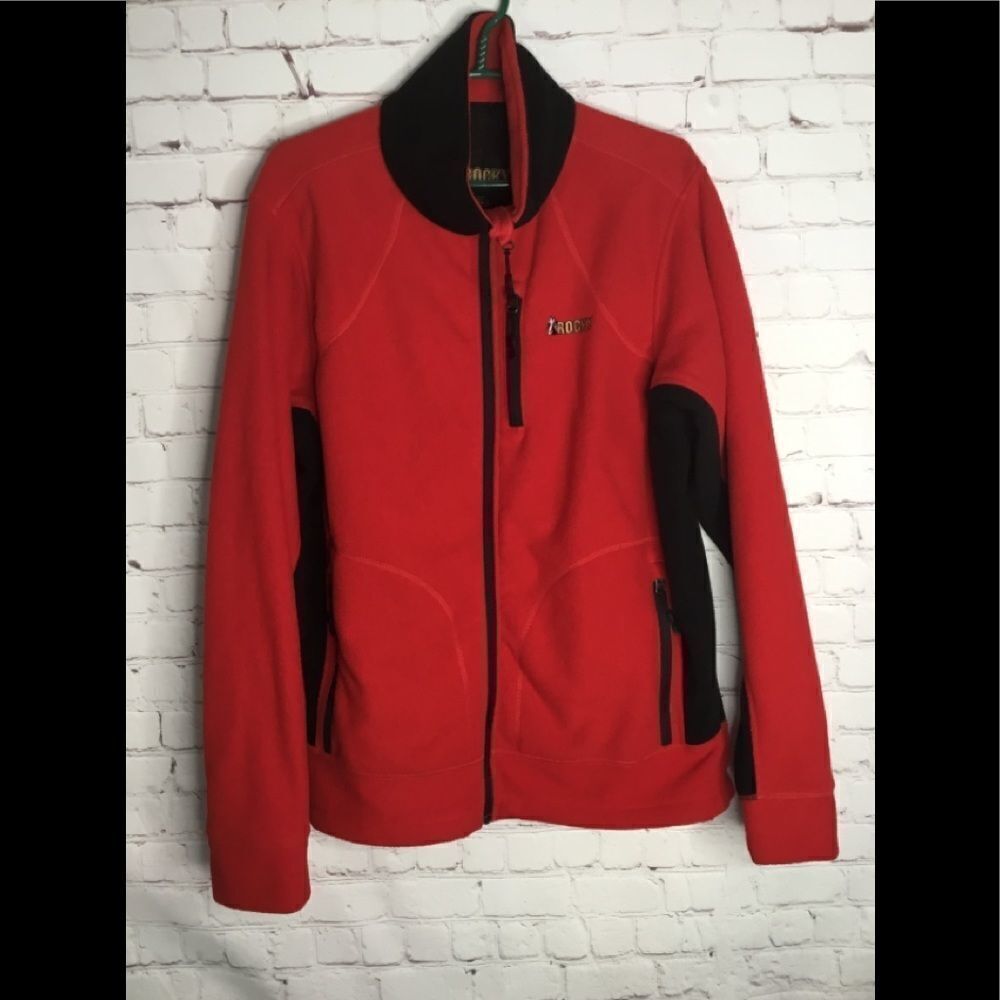 Rocky Men’s Large Red Fleece Jacket ColorBlock Worn Once Size L